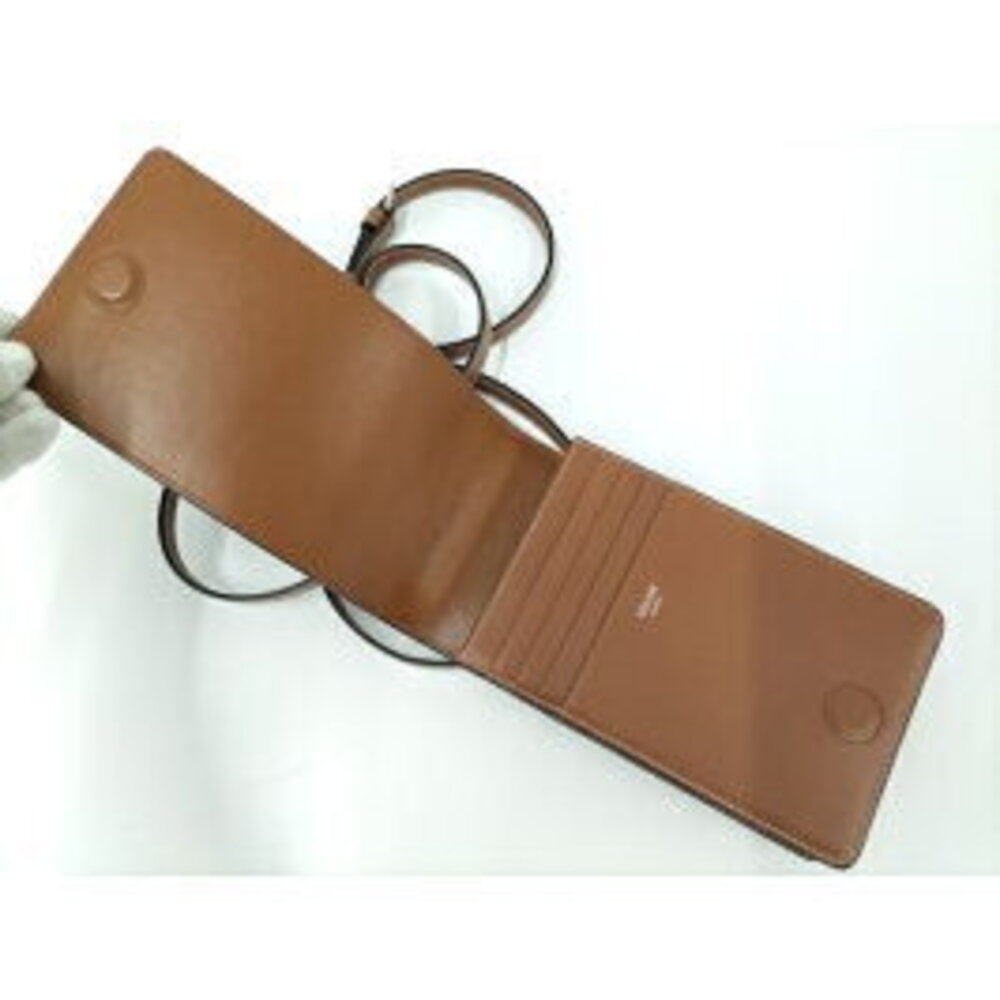 CELINE Vertical Sleeve Shoulder Bag Triomphe Leather Brown - Picture 6 of 9